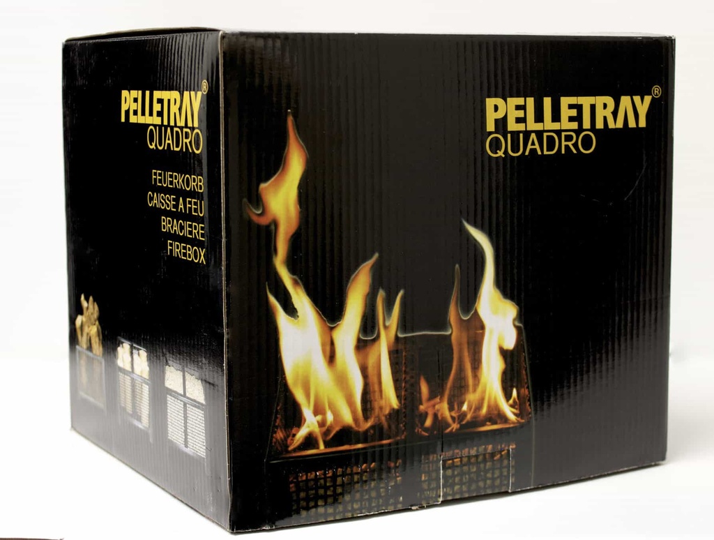 PELLETRAY Feuerkorb QUADRO schwarz