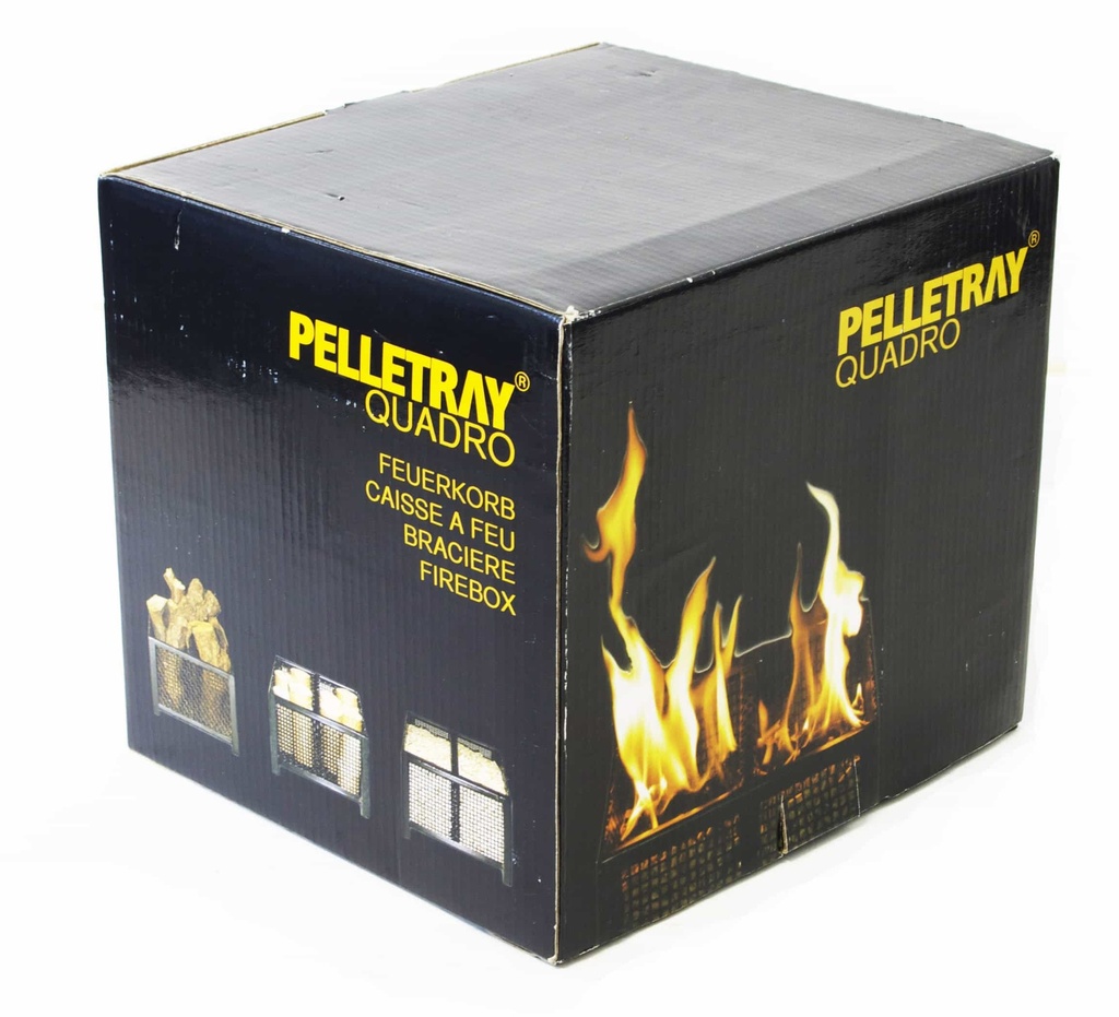 PELLETRAY Feuerkorb QUADRO schwarz